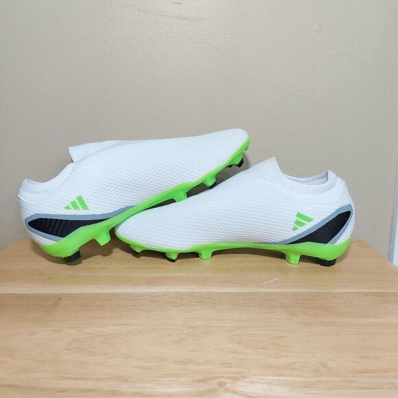 adidas White and Green Athletic Shoes - Picture 3 of 6